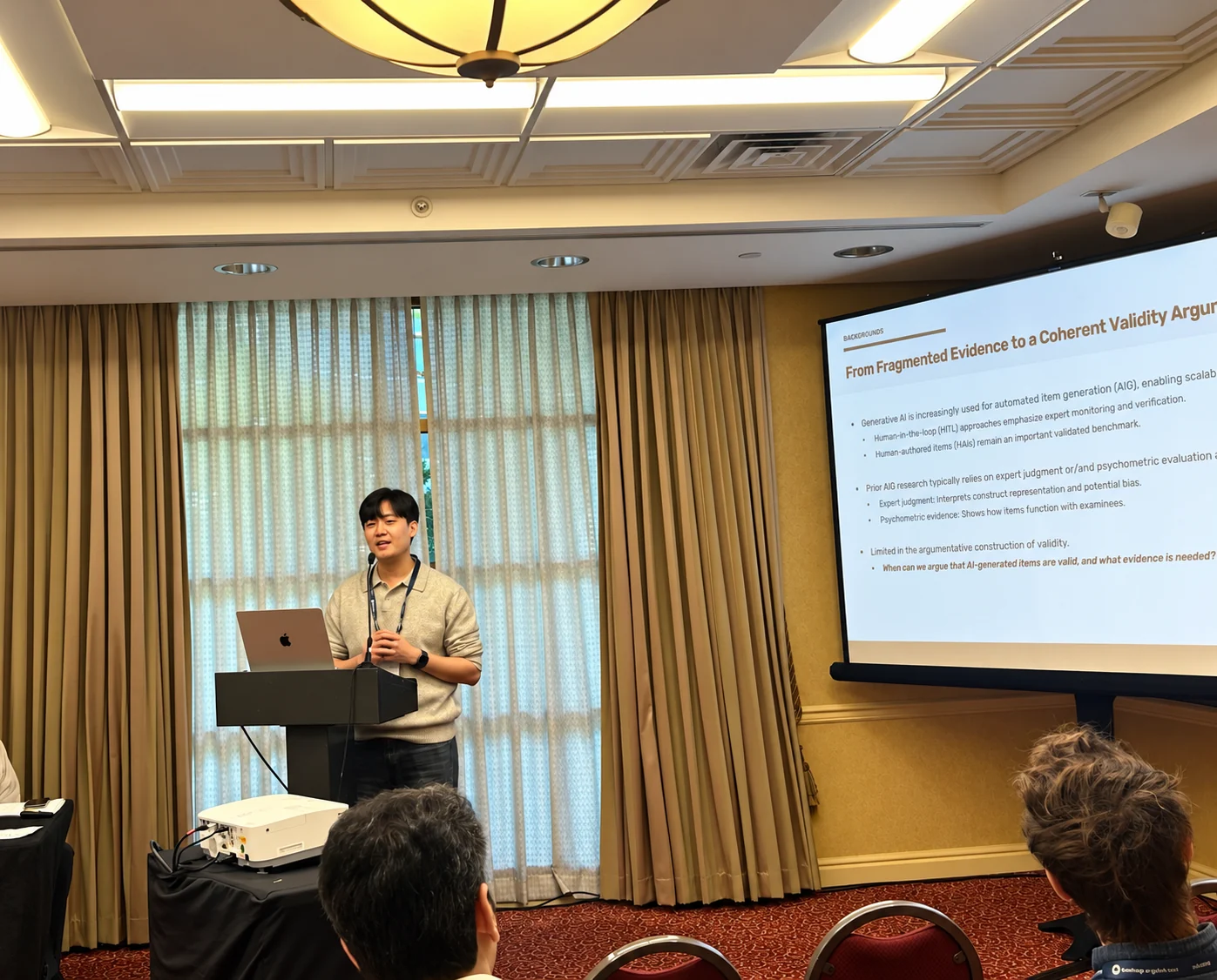 AIME-Con 2026 presentation on validity arguments for automated item generation